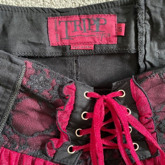 Tripp nyc burgundy tutu corset skirt size S - Picture 3 of 3